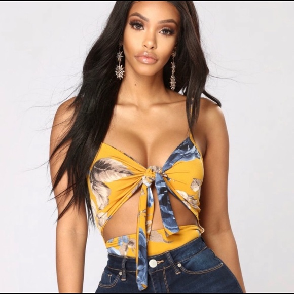 Fashion Nova Tops - Floral Kisses Bodysuit